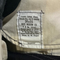 BUZZ RICKSON'S バズリクソンズ Williams Gibson Collection MILITARY CHINOS 1942 MODEL チノ パンツ ブラック  BR41860 Size WAIST 36 INSEAM 35 福生店