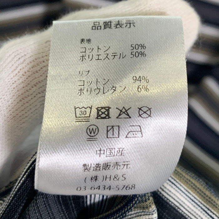 Hide and Seek ハイドアンドシーク 26SS Border S/S Tee ボーダーショートスリーブTシャツ グレー グリーン HT-040926 Size XL 福生店