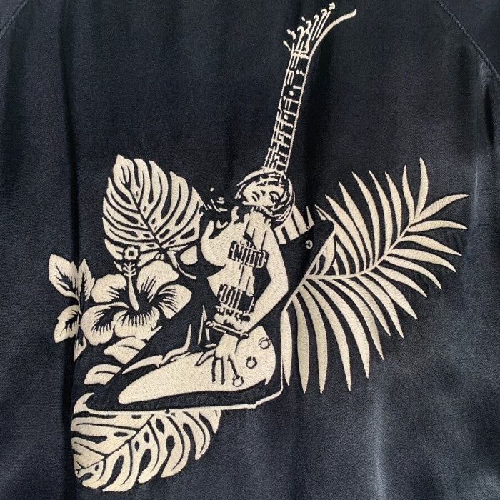 HYSTERIC GLAMOUR ヒステリックグラマー 16SS 野口強 刺繡 スーベニアジャケット スカジャン ブラック レーヨン 0261AB12 Size L 福生店