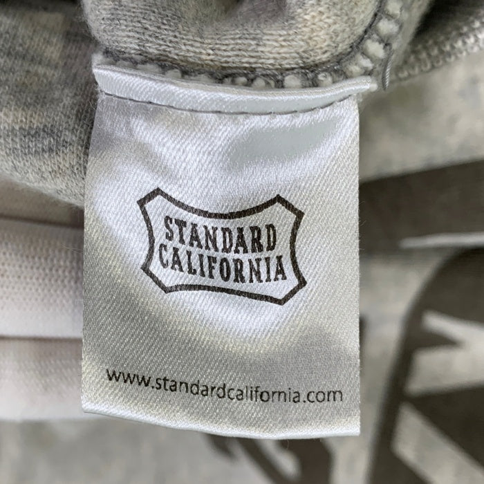 STANDARD CALIFORNIA スタンダードカリフォルニア SD Logo After Hood Sweat ダブルフェイス 後付けフード プルオーバースウェットパーカー グレー Size L 福生店