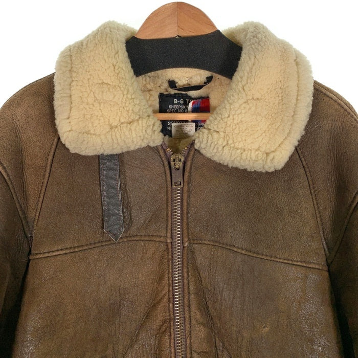 Schott ショット TYPE B-6 ムートン フライトジャケット ボア ブラウン Size 40 福生店