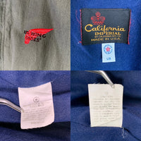 80's 90's California IMPERIAL BY CALIFORNIA MFG. CO. カリフォルニア インペリアル RED WING SHOES レッドウィング シューズ 刺繍 ジップアップ ジャケット グリーン USA製 Size L 福生店
