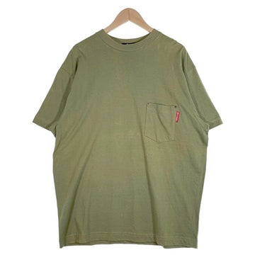 80's STUSSY ステューシー リベット打ちポケット Tシャツ 無地 グリーン USA製 黒タグ Size L 福生店