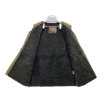 OLD CROW オールドクロウ ジャングルクロス デッキベスト ジップアップ カーキ ステンシル サンプル品 Size M 相当 瑞穂店