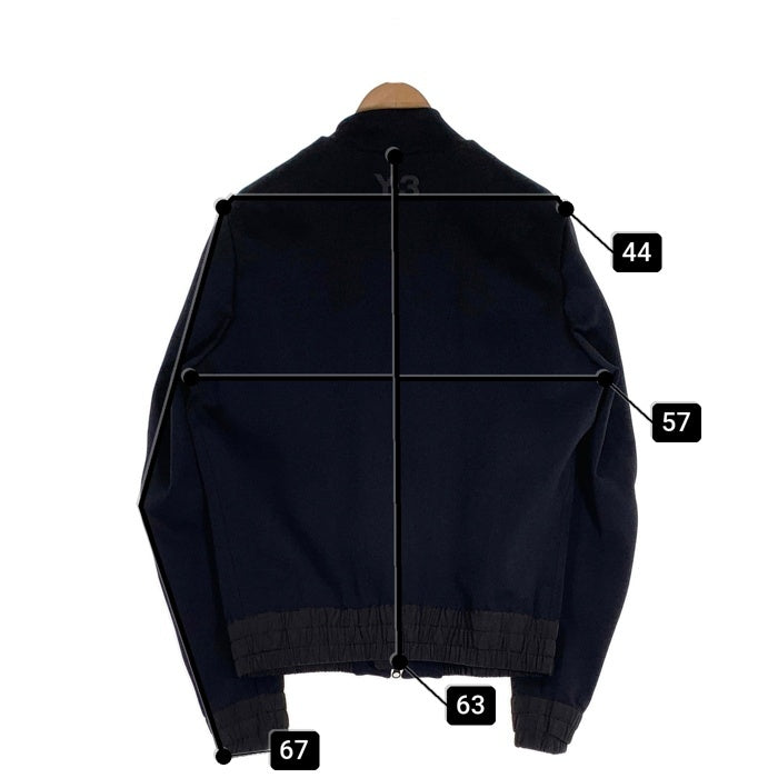 Y-3 ワイスリー ボンディングジップアップブルゾン ナイロン ポリウレタン ブラック CE8894 05/17 Size M 福生店