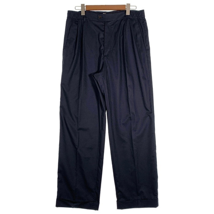 WIND AND SEA ウィンダンシー Cozy Slacks 2タックスラックス パンツ ネイビー ポリエステル WDS-O-COZ-25-Q2-PT-03 Size L 福生店