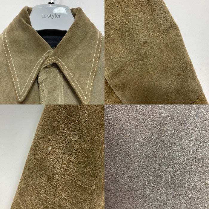 70`s Sears シアーズ スウェードレザーシャツ スナップボタン ベージュ Size M相当 瑞穂店
