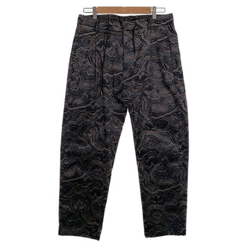 EMPORIO ARMANI エンポリオアルマーニ コットン 総柄 テーパードパンツ ブラック 厚手 Z1P790 Z1812 Size IT 46 福生店
