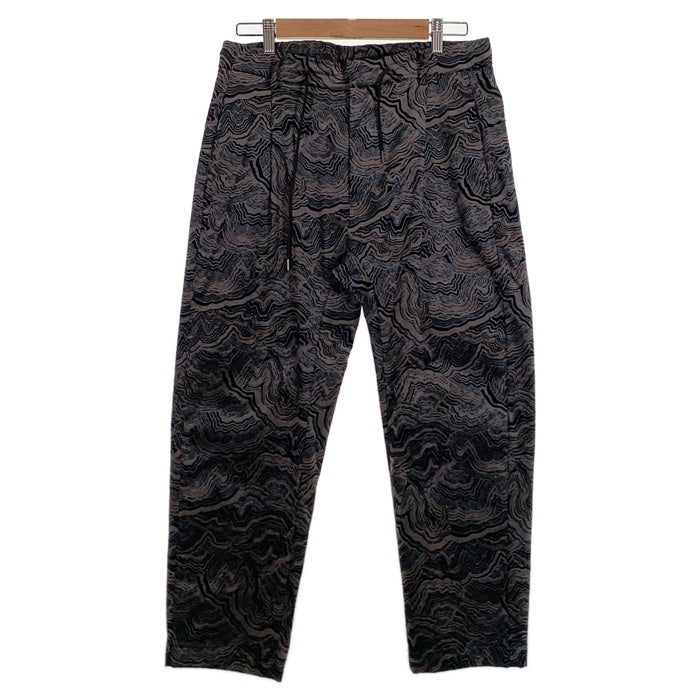 EMPORIO ARMANI エンポリオアルマーニ コットン 総柄 テーパードパンツ ブラック 厚手 Z1P790 Z1812 Size IT 46 福生店