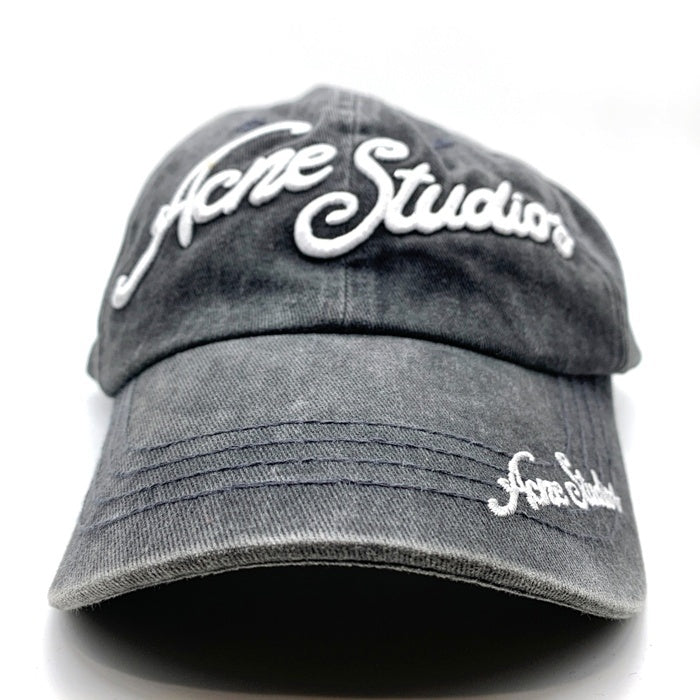 Acne Studios アクネストゥディオズ 24SS Logo Cap 刺繡ロゴ アジャスタブルキャップ フェイデッドブラック FN-UX-HATS000240 福生店