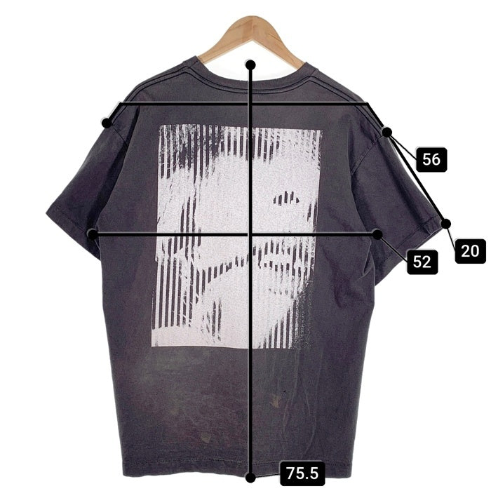 Saint Mxxxxxx セントマイケル 24SS Kousuke Kawamura SS TEE_LOVE BEYOND ヴィンテージ加工 プリントTシャツ ブラック SM-YS8-0000-C23 Size L 福生店