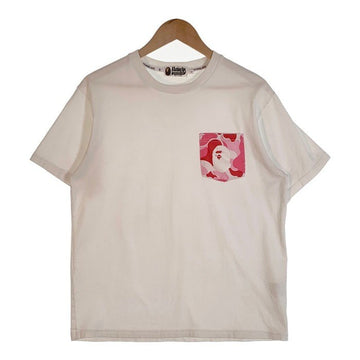 A BATHING APE アベイシングエイプ Camo Pocket Tee カモポケットTシャツ ホワイト 001CSH801012M Size L 福生店
