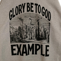 EXAMPLE エグザンプル 22SS GBTG LOGO CREWNECK プリント クルーネックスウェットトレーナー グレー Size XL 福生店
