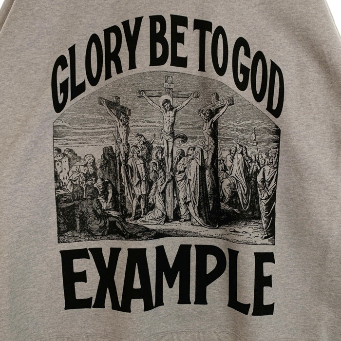 EXAMPLE エグザンプル 22SS GBTG LOGO CREWNECK プリント クルーネックスウェットトレーナー グレー Size XL 福生店
