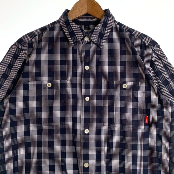 WTAPS ダブルタップス 16SS UNION S/S SHIRT コットン チェックシャツ 半袖 ネイビー 161GWDT-SHM08 Size M 福生店