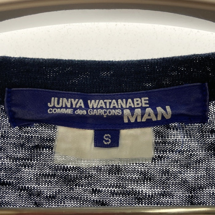 JUNYA WATANABE COMME des GARCONS MAN ジュンヤワタナベ コムデギャルソンマン WQ-T025 リネン パッチワークＴシャツ ネイビー sizeS 瑞穂店