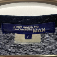 JUNYA WATANABE COMME des GARCONS MAN ジュンヤワタナベ コムデギャルソンマン WQ-T025 リネン パッチワークＴシャツ ネイビー sizeS 瑞穂店