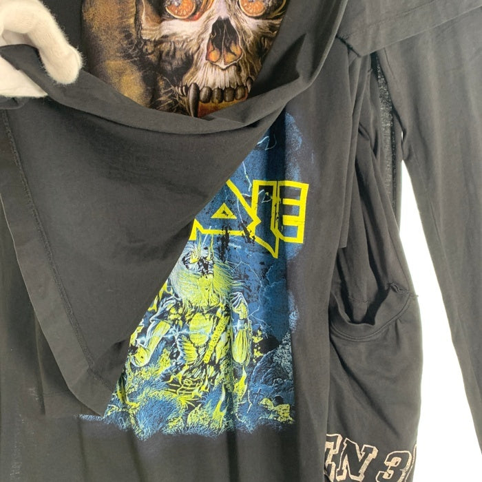 VETEMENTS ヴェトモン 16AW Skull Layered T-Sshirts Dress スカルレイヤード Tシャツ ドレス ブラック WF17DR4 Size L 福生店