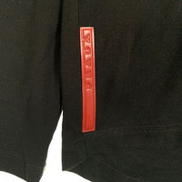 PRADA SPORT プラダスポーツ ハーフジップ プルオーバートップ 長袖 ブラック ポリエステル ラバーパッチ Size L 福生店