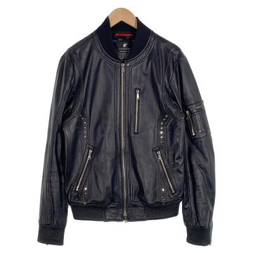 LOVELESS ラブレス ラムレザー ジップアップジャケット フライト ライダース ブラック 61F43-102-09 Size 3 福生店