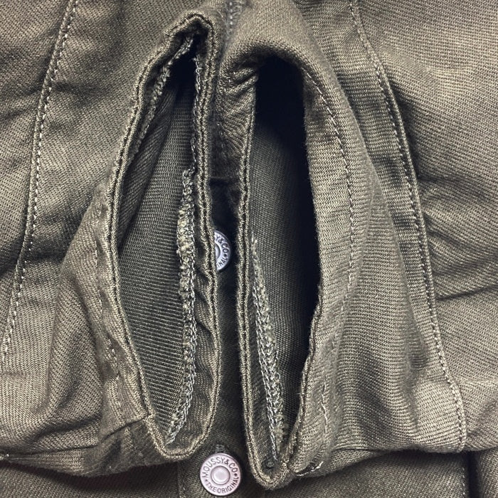 MOUSSY マウジー フロントボタンロングデニムワンピース カーキ Size1 瑞穂店