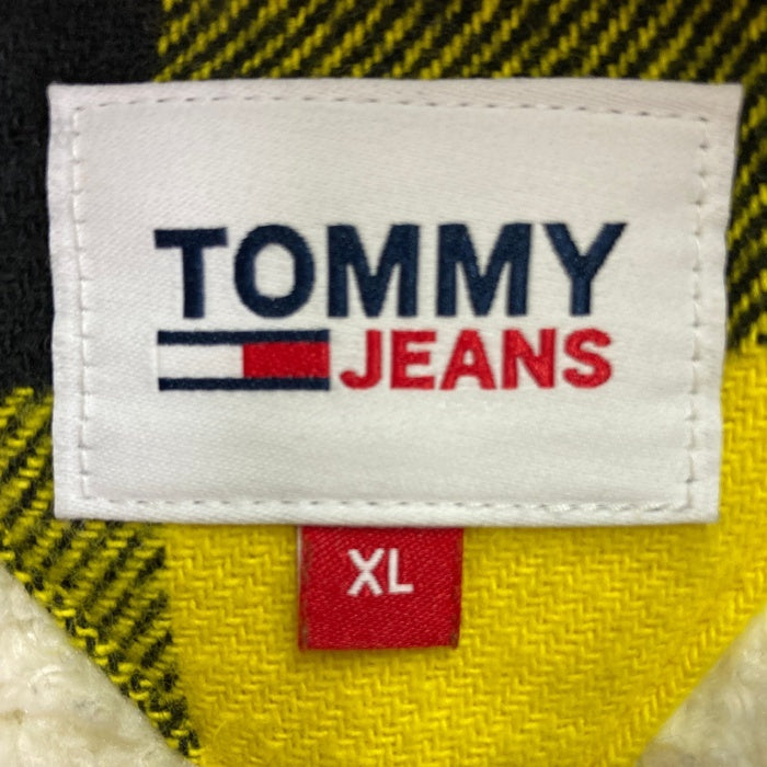 TOMMY JEANS トミージーンズ チェック ボアジャケット イエロー sizeXL 瑞穂店