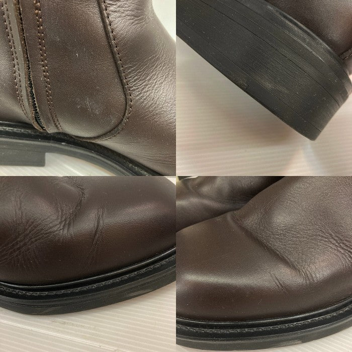COS コス サイドジップ レザーブーツ ブラウン Size 41 (26cm相当) 瑞穂店