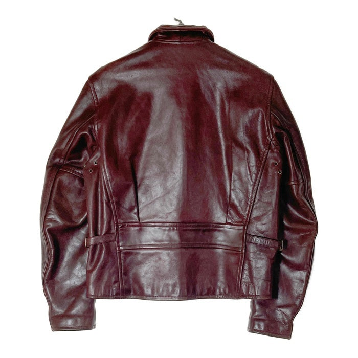 Longhorn Leather ロングホーンレザー シングル ライダースジャケット ブラウン size34 瑞穂店