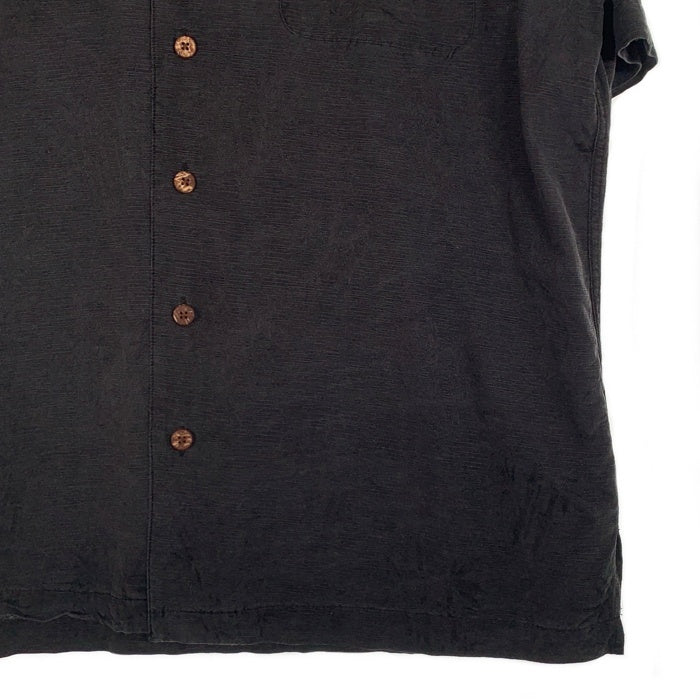 90-00's Havana Jacks Cafe シルク オープンカラーシャツ 半袖 ブラック Size M 福生店