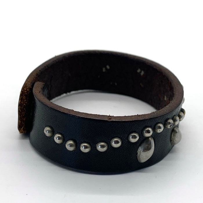 HTC エイチティーシー フラワースタッズ レザーブレスレット ブラウン