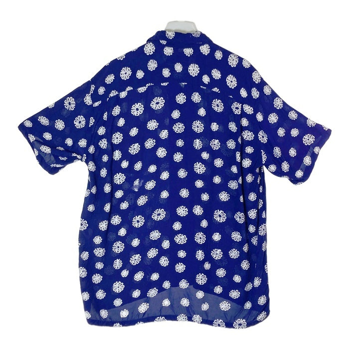 GOODENOUGH グッドイナフ オープンカラーレーヨンシャツ サークルロゴプリント 半袖 ブルー size M 瑞穂店