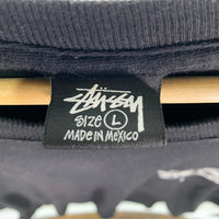STUSSY ステューシー Classic A GO GO ローマの休日 バックプリント Tシャツ ブラック メキシコ製 Size L 福生店