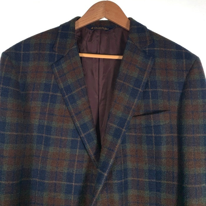 Brooks Brothers ブルックスブラザーズ ウール チェック柄 2B テーラードジャケット グリーン ネイビー Size 44R 福生店