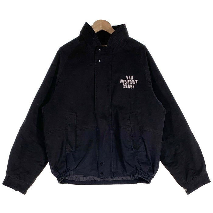 Hide&Seek ハイドアンドシーク Washed Sailing Jacket ウォッシュドセーリングジャケット 中綿 ブラック HJ-120325 Size XL 福生店