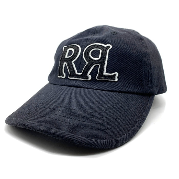 RRL ダブルアールエル ラルフローレン ロゴワッペン コットンツイル 6パネルキャップ ブラック 福生店