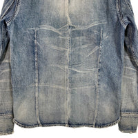 TMT ティーエムティー ダメージ加工 デニムシャツ コンチョボタン インディゴ TSH-F1805 Size L 福生店