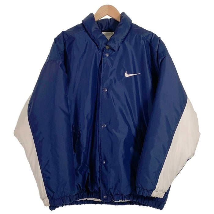 90's NIKE ナイキ 銀タグ ナイロンジャケット ネイビー ホワイト Size XL 福生店