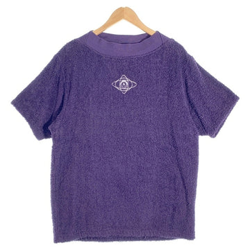 90's anarchic adjustment アナーキックアジャストメント パイル地 半袖トップス リブネック パープル USA製 Size M 福生店
