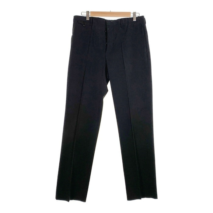 PRADA プラダ ボタンフライ ストレートスラックス トラウザー パンツ ブラック やや厚手 Size 48 福生店