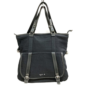 agnes b. Voyage アニエスベー ボヤージュ 2WAY ナイロンバッグ ハンド ショルダー ブラック 瑞穂店