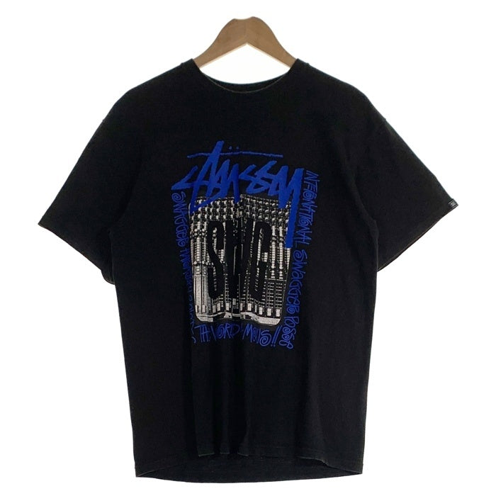 STUSSY ステューシー SWAGGER スワッガー 半袖 Tシャツ ブラック ブルー メキシコ製 Size M 福生店