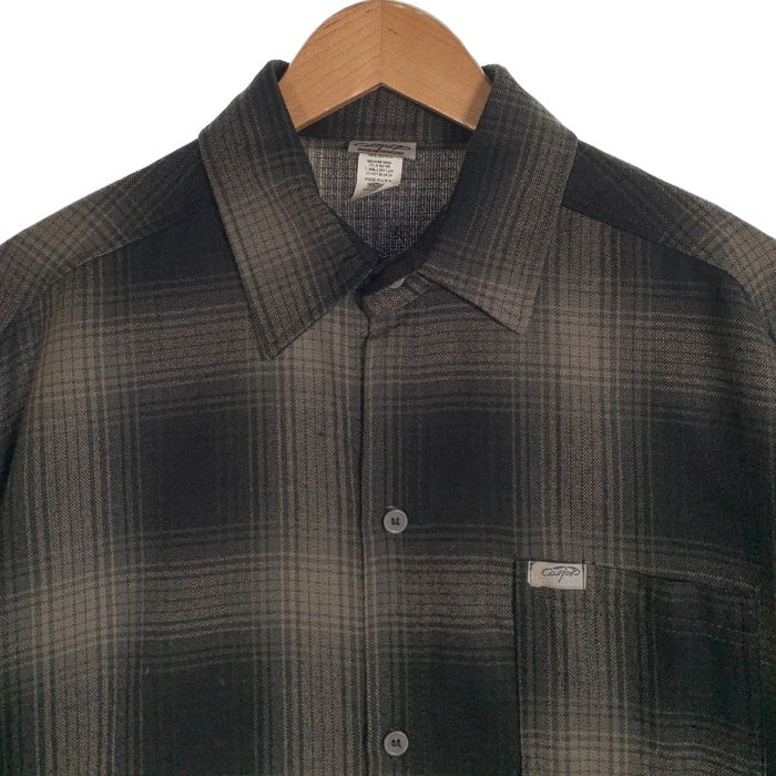 CALTOP キャルトップ オンブレチェック 半袖シャツ ブラック アクリル Size M 福生店
