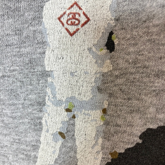STUSSY ステューシー 銀タグ USA製 シングルステッチ サッカーチーム グラフィック Tシャツ グレー sizeM 瑞穂店