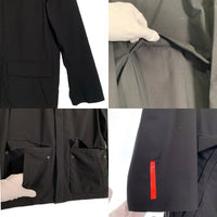PRADA SPORT プラダスポーツ スタンドカラー ポリエステル ナイロン ジップアップジャケット ブラック WIND STOPPER SGV980 Size 46 福生店