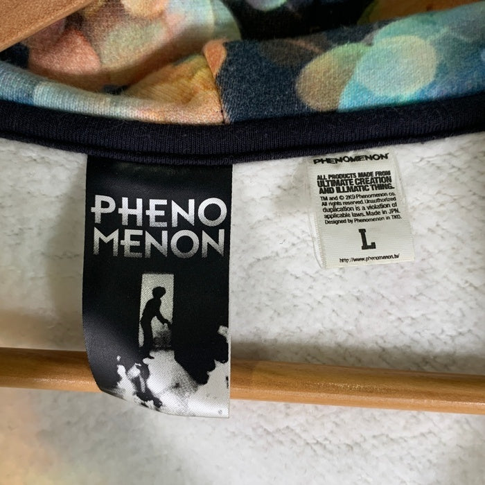 PHENOMENON フェノメノン 総柄 ジップアップ フーディー パーカー マルチカラー Size L 福生店