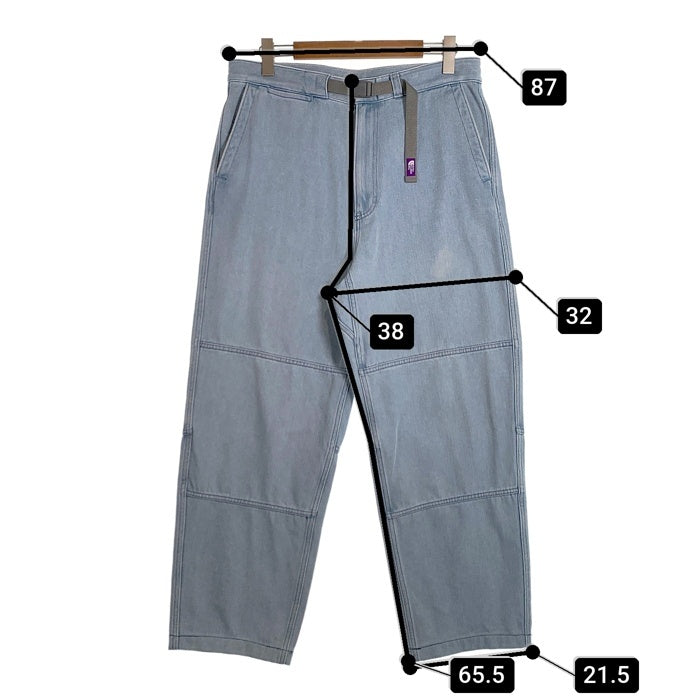 THE NORTH FACE PURPLE LABEL ノースフェイスパープルレーベル Denim Field Pants デニムフィールドパンツ ダブルニー ライトブルー NT5001N Size 34 福生店