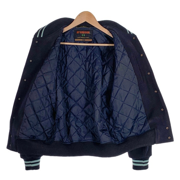 McGREGOR マクレガー ウール スタジャン レザー切替 ネイビー G13-4606 Size M 福生店