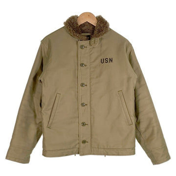 HOUSTON ヒューストン U.S.N. N-1 デッキジャケット カーキ Size 38 福生店