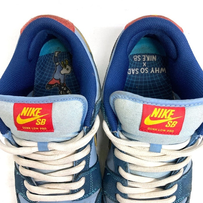 WHY SO SAD ？ ワイソーサッド × NIKE ナイキ DX5549-400 SB DUNK LOW スニーカー ブルー size27.5cm 瑞穂店