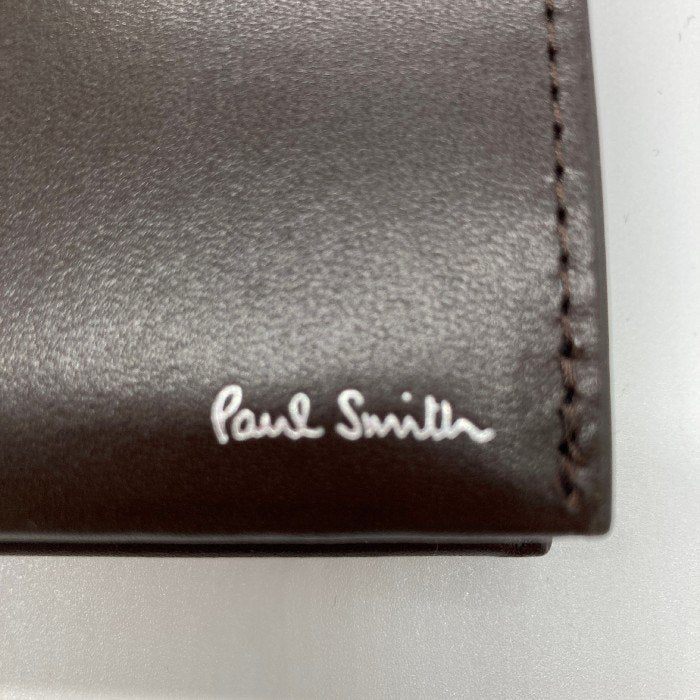 Paul Smith ポールスミス フォールデッドエッジ 二つ折り財布 牛革 レザー 873928 P683 ブラウン 瑞穂店
